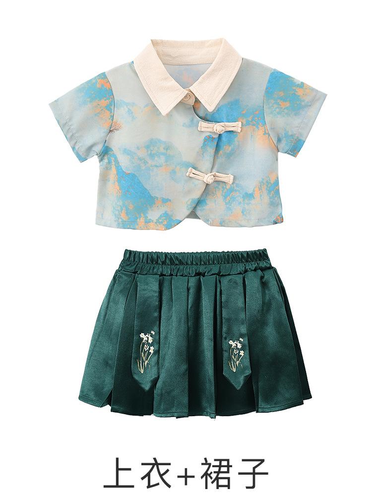 Children'S Costumes Shangchun Mountain, Boys And Girls Kindergarten Chinese Style Dance Chorus Performance Costumes