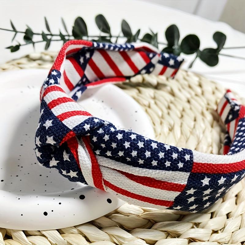 1pc USA Independence Day Flag Print Headband for Women and Girls - Party Holiday Performance Hair Accessory