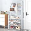 Shoemaker Organizer Bedroom Floor Mounted Clothes Hanger Multifunctional Assembly Coat And Hat Rack Household Door Four Layer Sh