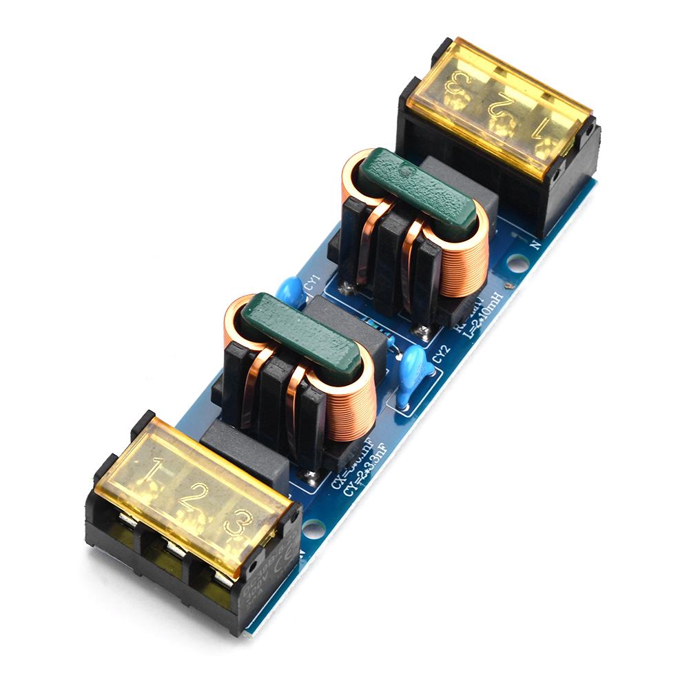 25A Power Filter EMI High Frequency Two-stage Power Low-pass Filter Board For Power Supply Amplifier PCB Copper Audio Amplifier