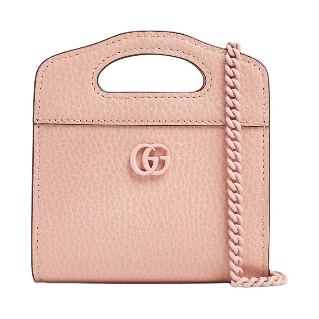 Gucci GG Mini Top Handle Chain Bag Pink Leather Daily Use 701074-17WFF-5909