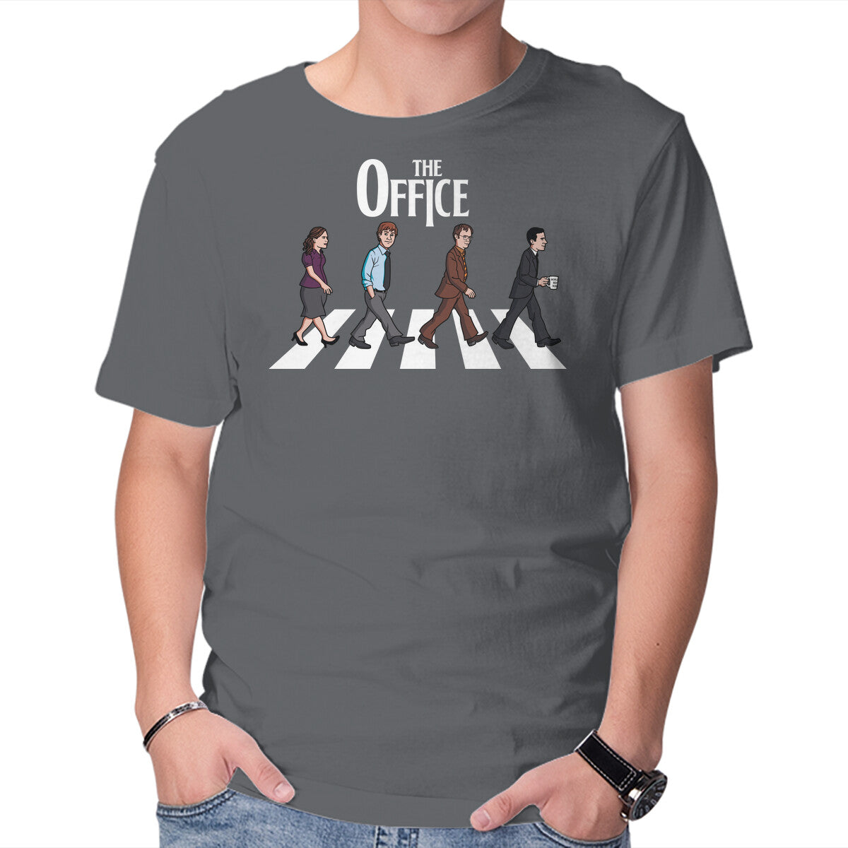 Unisex Crew Neck T-Shirt The Office Road Graphic Short Sleeve Casual Tee XL