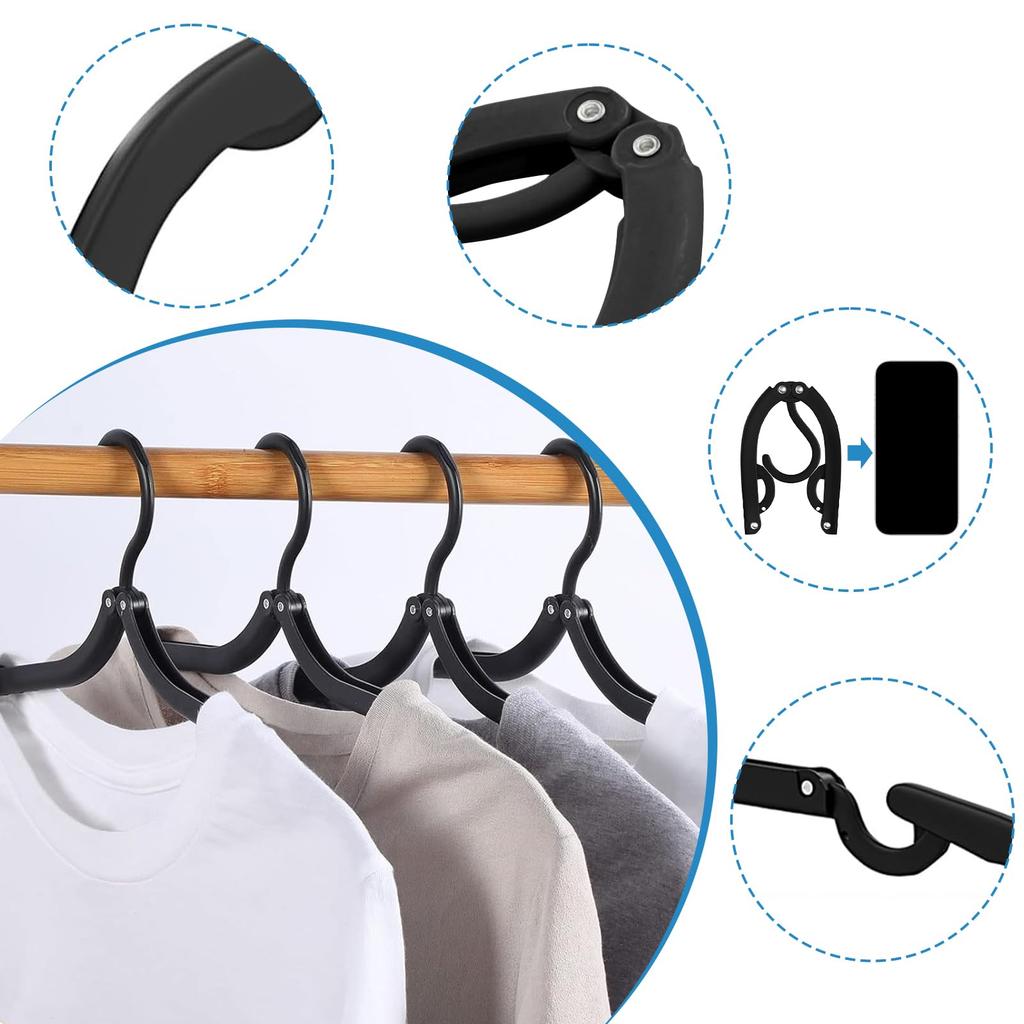 5/10pcs Portable Folding Travel Clothes Hangers Collapsible Hangers Hangers for Suitcases Closet Organization Foldable Hanger