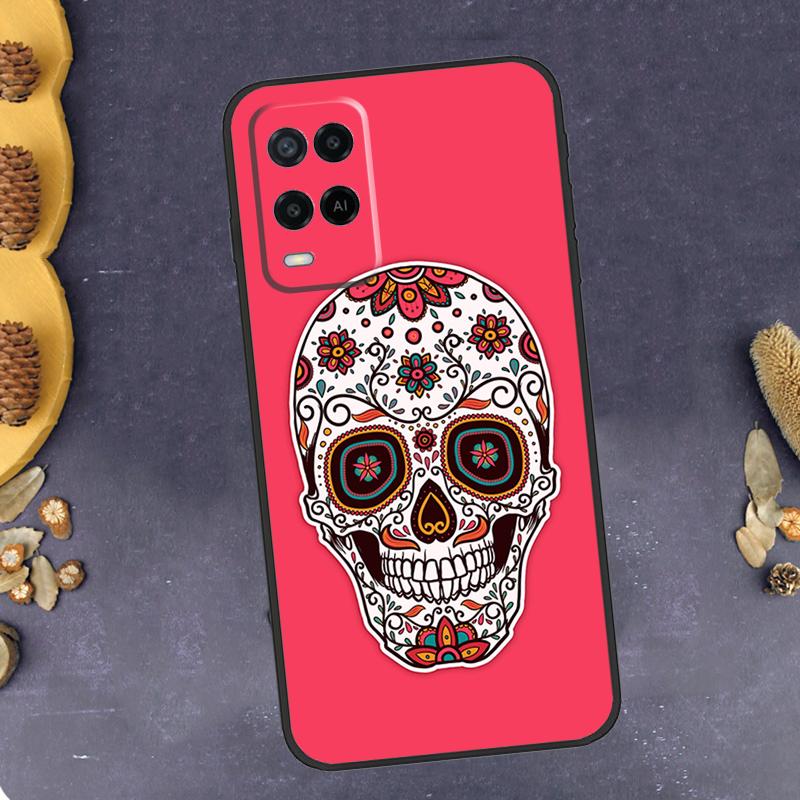 Mexican Skull Girl Tattooed Art Phone Case For Oppo A79 A18 A38 A58 A78 A98 A17 A40 A60 A80 A16 A76 A96 A15 A74 A94 A54 A77