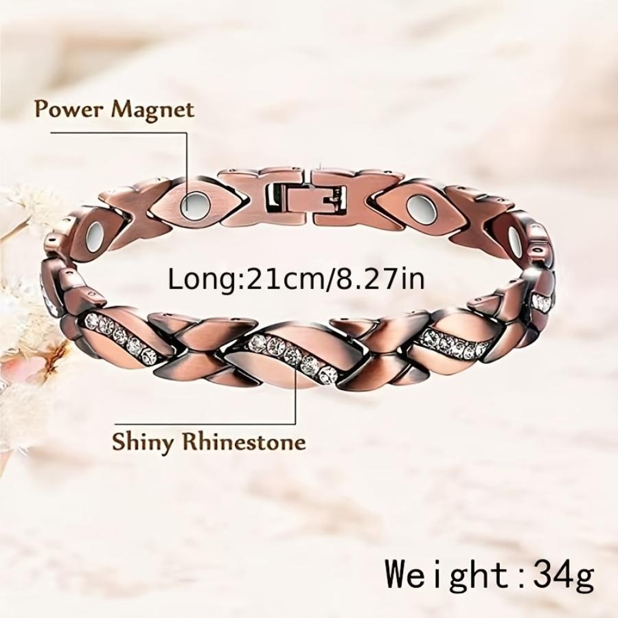 Bracelet Magnétique Feuille pour Femme Feuille Brossée Personnalité Créative Bracelet Généreux