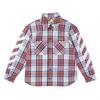Off White Womens/Ladies Diagonal Stripe Flannel Shirt