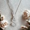 Charming Alphabet Elegant Pendant Initial Letter S Simple Exquisite Love Heart Necklace Fashion DIY