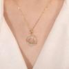 Ins Style Star Planet Moon White Chalcedony Pendant Necklace 925 Silver Chain Light Jewelry for Women