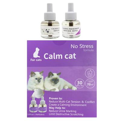 96ML 1 Diffusor 2 Beruhigende Flüssige Pheromone Emotionsstabilisierend -Stress Elektrische Erwärmung Katze Beruhigend Beruhigungsmittel Set