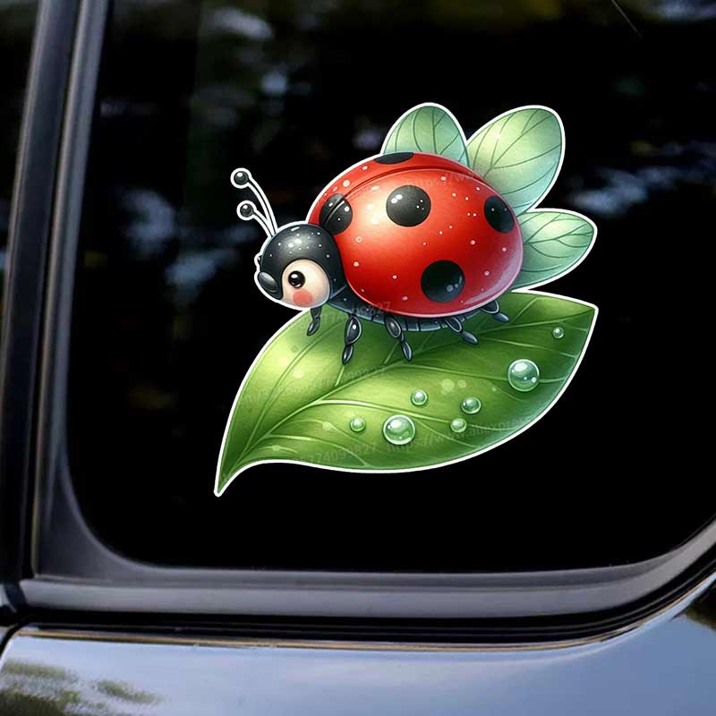 Cute Ladybug Cartoon Car Sticker Waterproof Styling Automobiles Motorcycle Exterior Accessories Vinyl Decals Y209