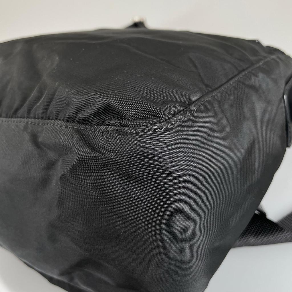 Prada Triangle Logo BT8994 Shoulder Bag Black Women Used