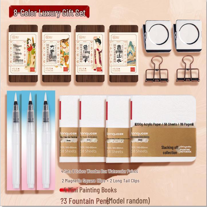 Feile Mini Travel Watercolor Set - Portable Solid Palette for Bird Painting