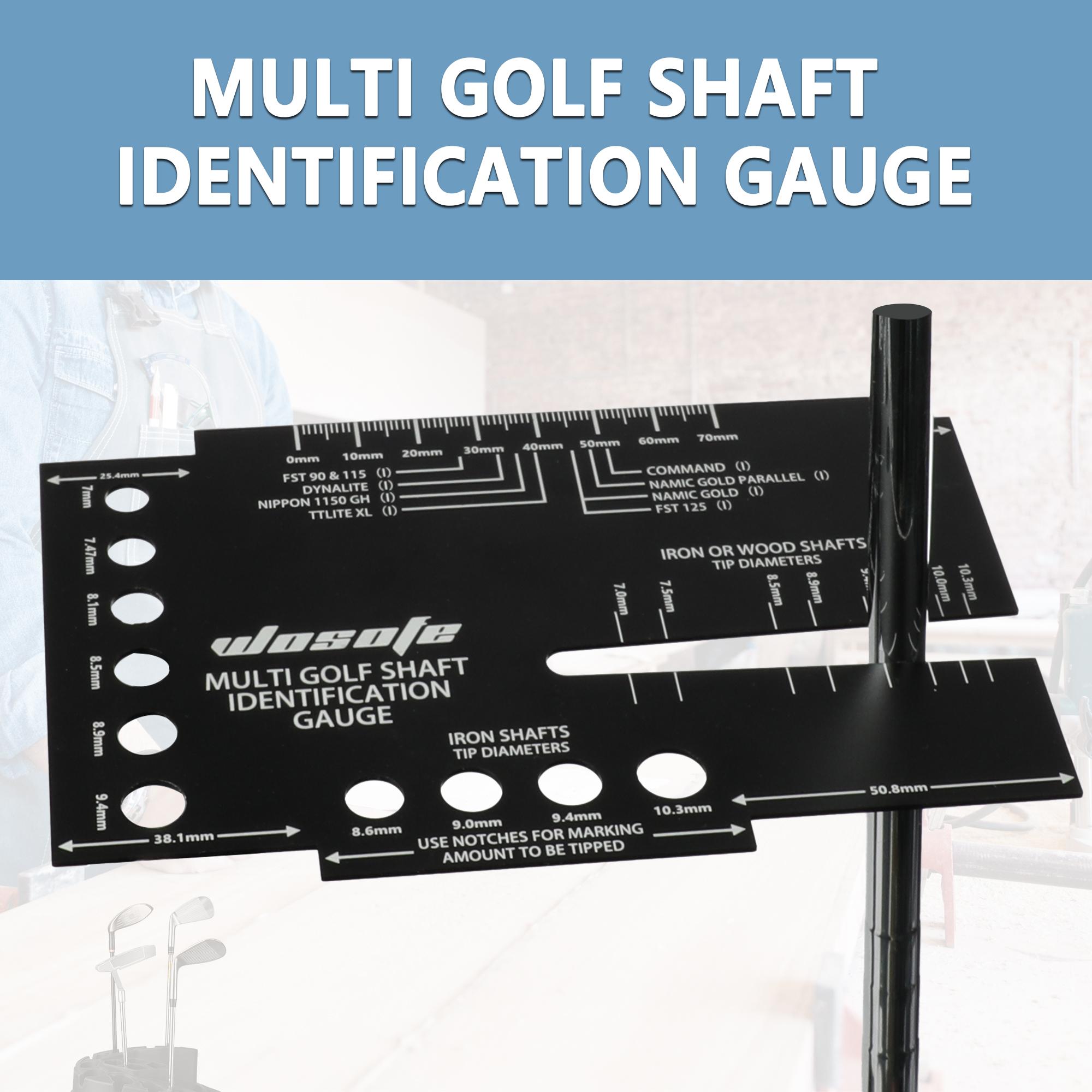 One Golf Shaft Cutting & Alignment Ruler, Black Precision Golf Shaft Measuring Caliper, Identifies Wood/Hybrid/Iron/Putter Shaft чёрный