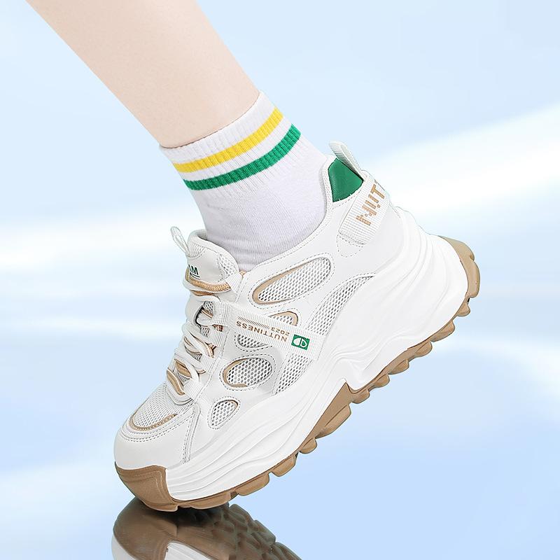 Hong Kong style platform sports style daddy shoes women's spring and summer ins trend new niche versatile casual and comfortable shoes
