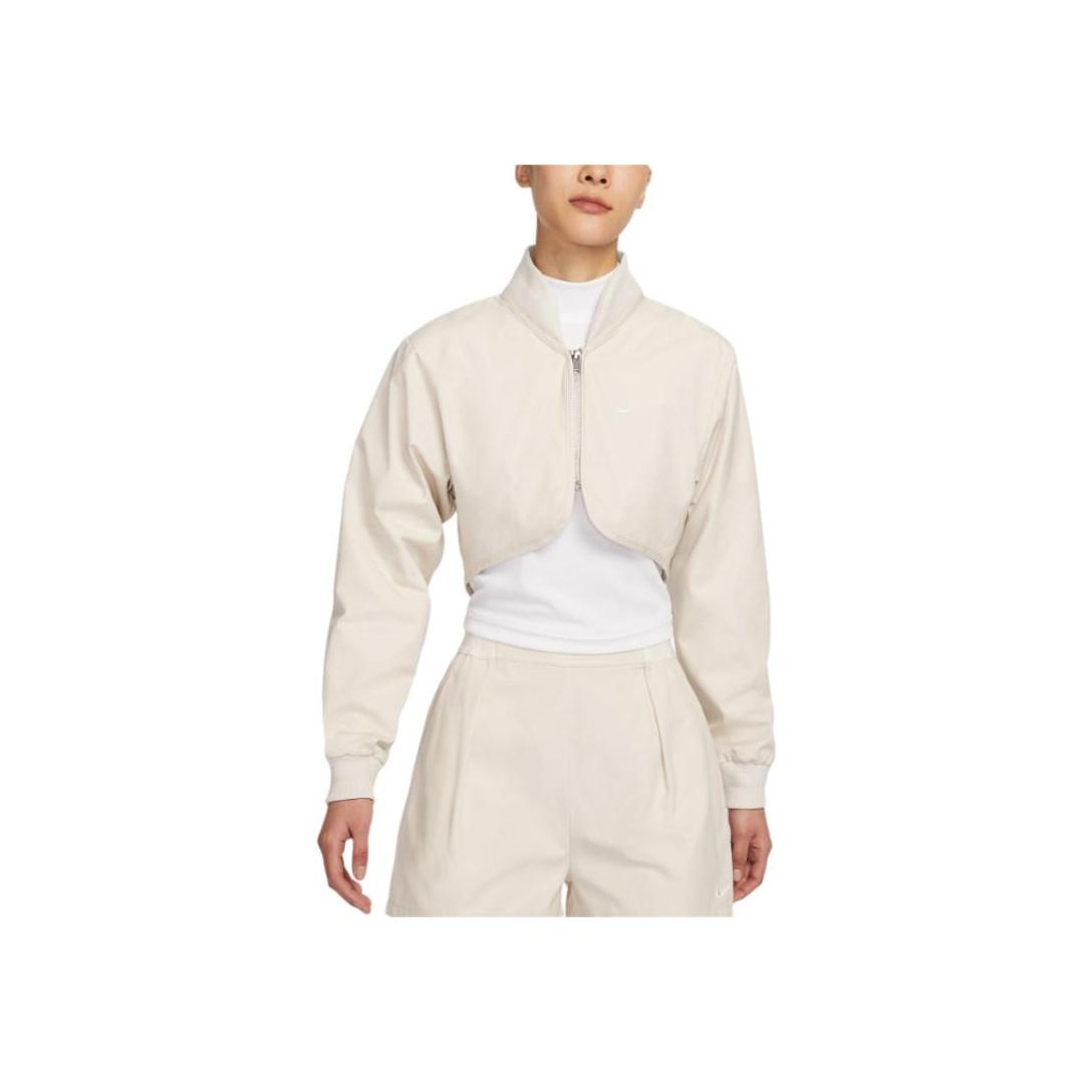 

Nike Solid Color Short Zip-Up Casual Jacket Women jackets Light-Brown FN2241-104 M