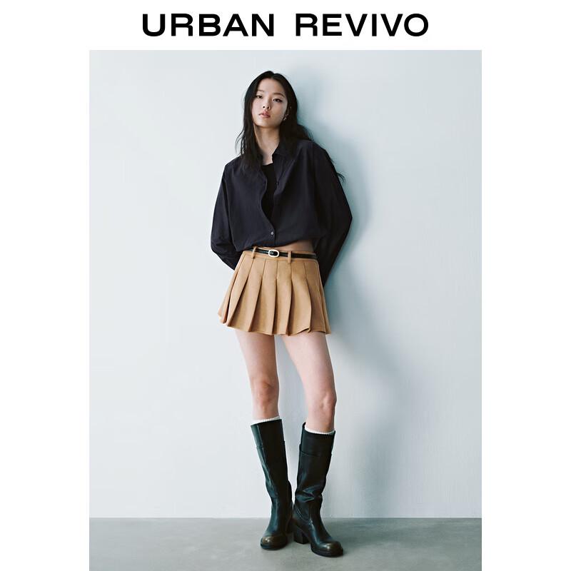 UR Women s Faux Two-Piece Long Sleeve Blouse S