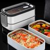 Leak-proof Insulated Food Container Double Layer Food Storage Crisper Portable Lunch Box  Camping