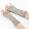 Winter Hand Gloves Soft Warm Gloves Arm Crochet Hollow Out Fingerless Gloves