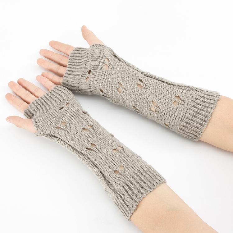 Winter Hand Gloves Soft Warm Gloves Arm Crochet Hollow Out Fingerless Gloves