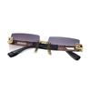 Frameless Trimmed Sunglasses Men'S Uv Protection Trend Imitation Metal Frame Fashion Sunglasses Women