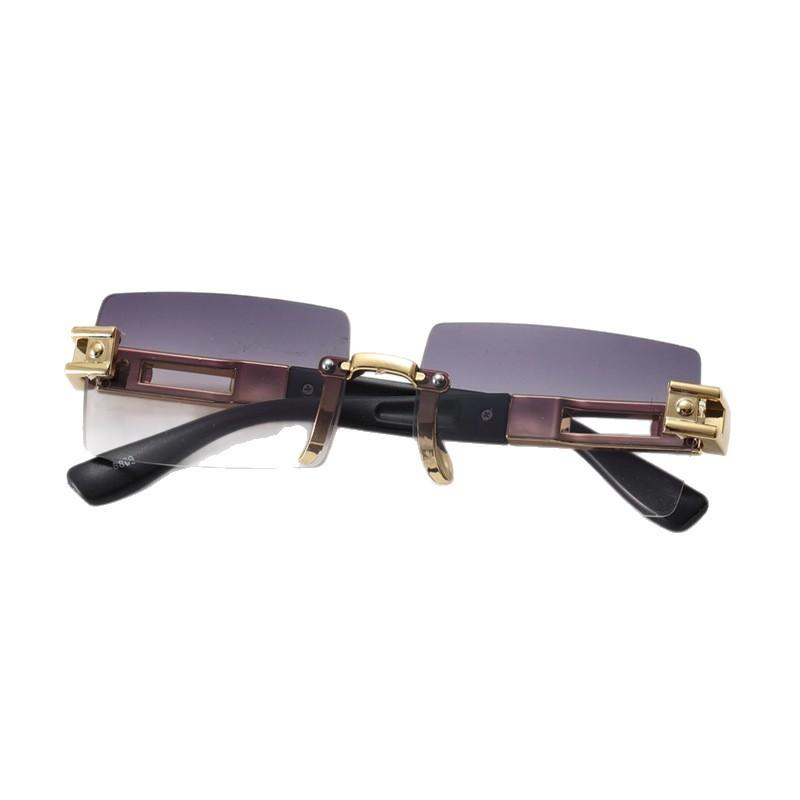 Frameless Trimmed Sunglasses Men'S Uv Protection Trend Imitation Metal Frame Fashion Sunglasses Women