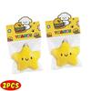 Cute Stars Plush Toy Keychain Girls Fluffy Soft Cute Backpack Bag Pendant Practical Mini Yellow Keychain Charms Keychains Gifts