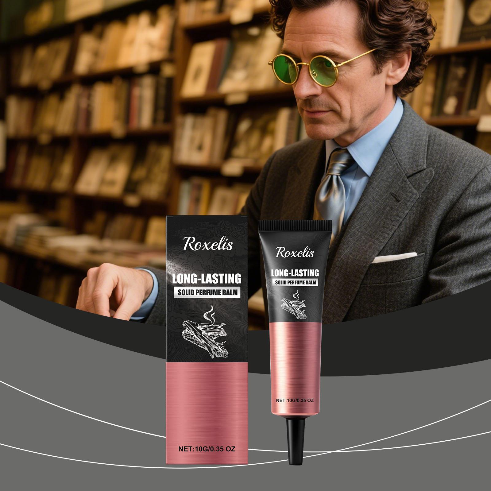 Мужской твердый парфюм-крем Roxelis - Натурально освежающий и элегантный аромат с легкой древесной нотой 10g