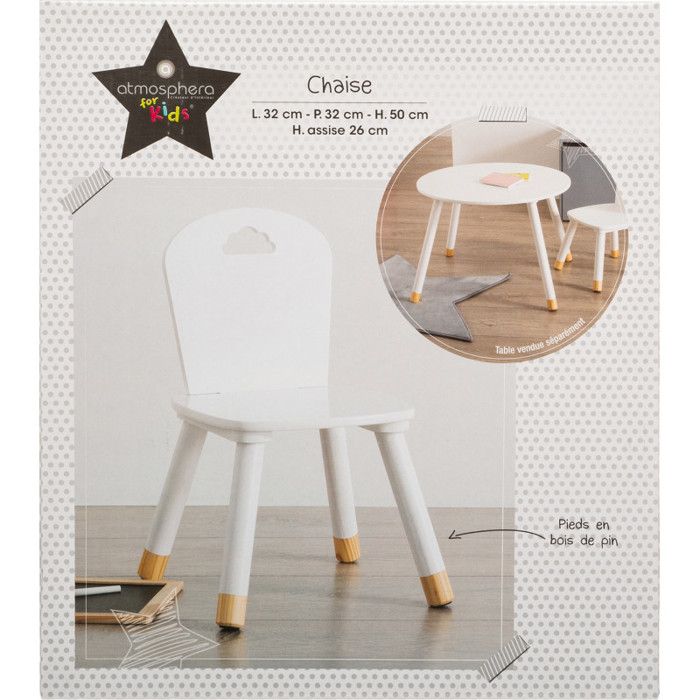 Chaise "Douceur" pour enfant Atmosphera - Blanc