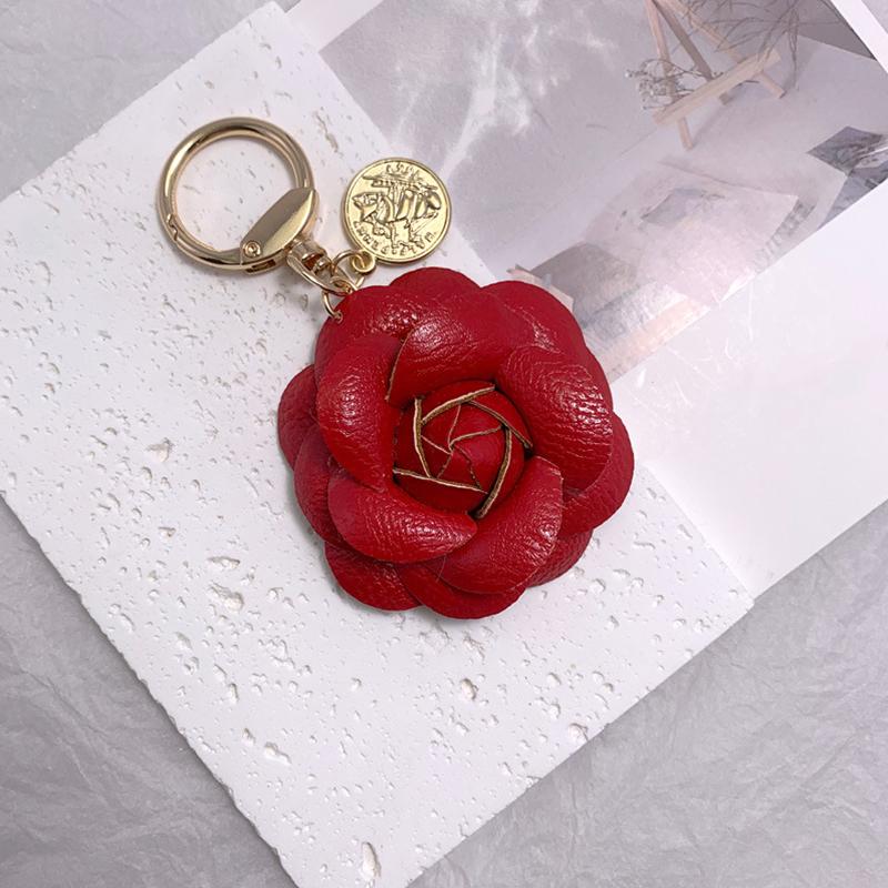 1ks DIY Přívěsek Dárková taška Přívěsek Špičkové Úložiště na klíče Vintage Přívěsek na klíče do auta Vynikající Tvar kamélie Módní Vícebarevný