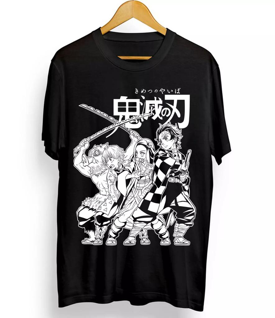 Kimetsu No Yaiba New T-shirt Demon Killer Men's Cotton T-shirt Summer New Men's and Women's Streetwear
