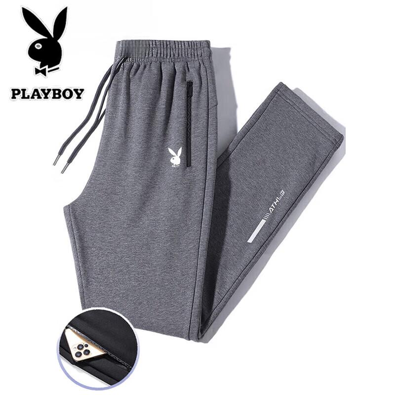 PLAYBOY Men's Plush-Lined Straight-Leg Casual Pants