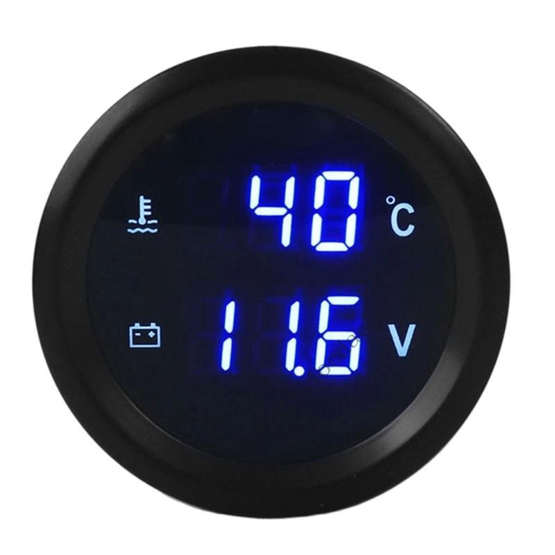 Universal 12V 24V Car Engine Coolant Temp And Battery Level Monitor