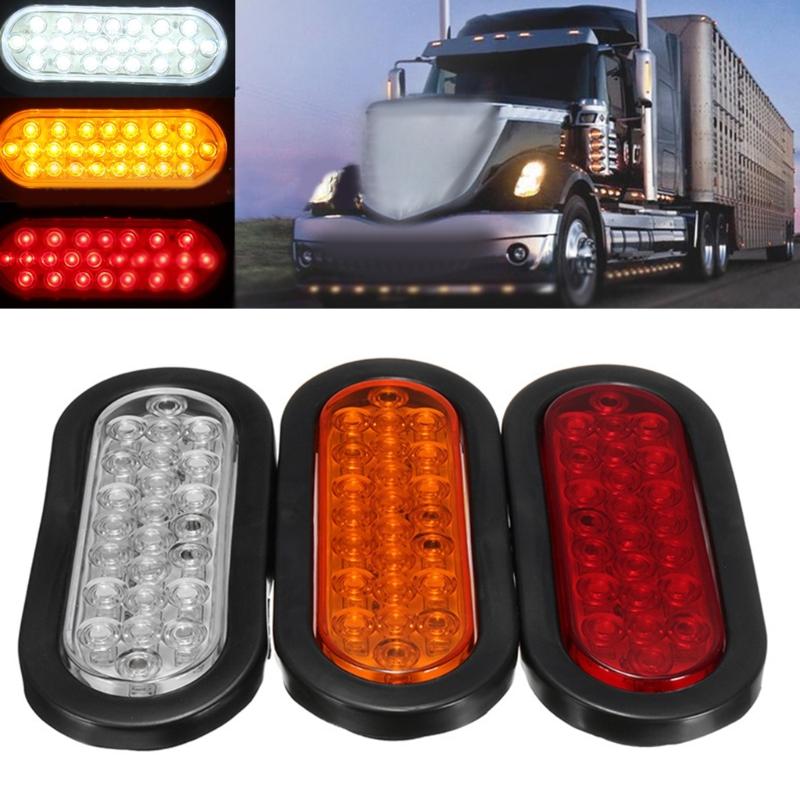 Pack of 2 Tail Lights High Visibility 24LED Recessed Suitable for Enhanced Safety on Trucks and Trailers Large Vehicles