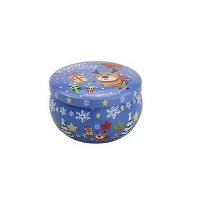 Weihnachts-Runde Eisen-Geschenkboxen Stabile Konstruktion Perfekt für Weihnachtsgeschenke Aufbewahrung von Süßigkeiten Kleinen Geschenken
