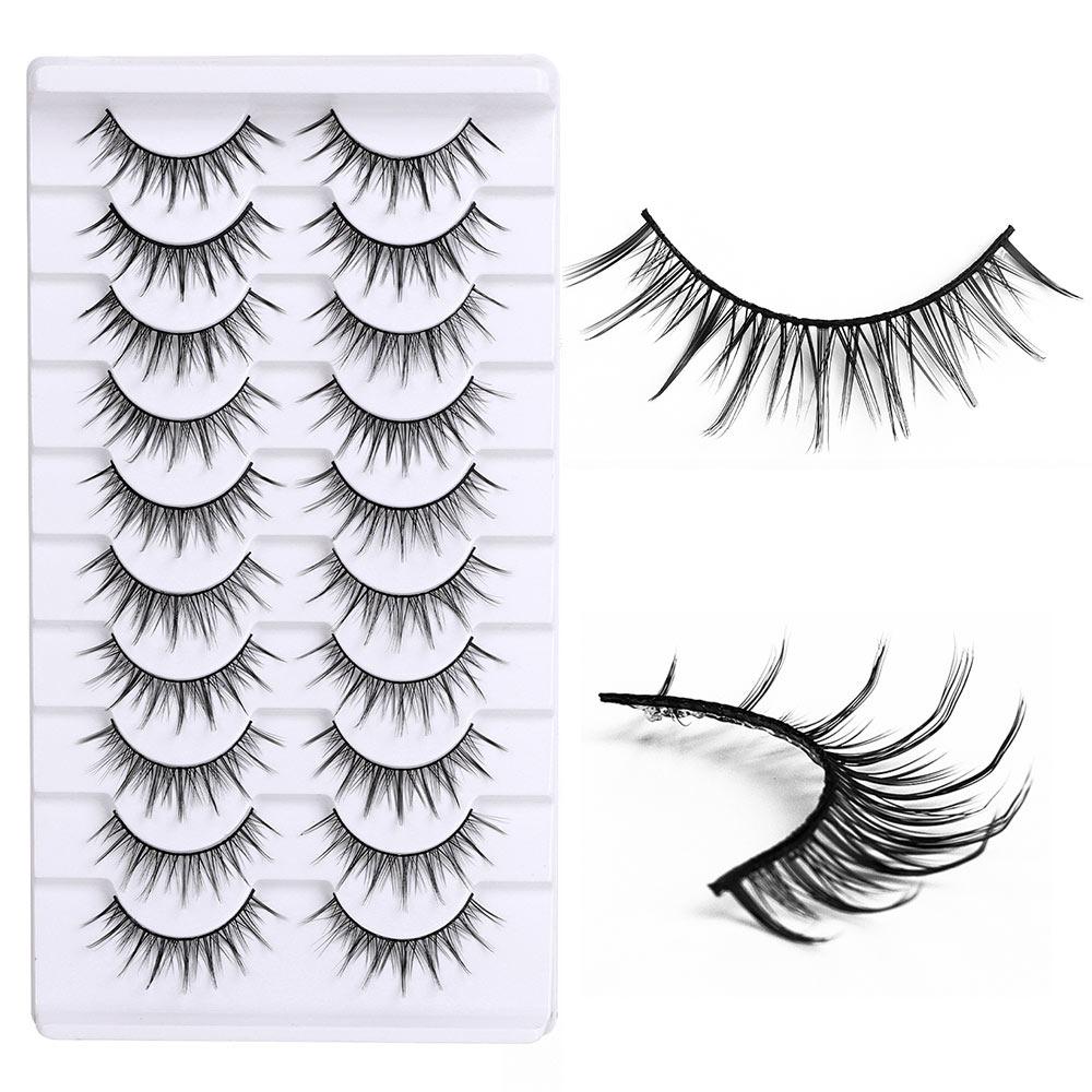 

Wispy False Eyelashes Natural Look Fake Eyelashes 10 Pairs DIY Eyelash Extension HH21-04