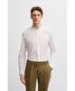 BOSS Regular Fit Patterned Size White Shirt, Cotton, Men's, 40,