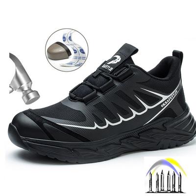 Plus Size 37- 48 Lightweight Safety Shoes Men Anti-smash Anti-puncture Work Sneakers Steel Toe Shoes Protective Safety Boots