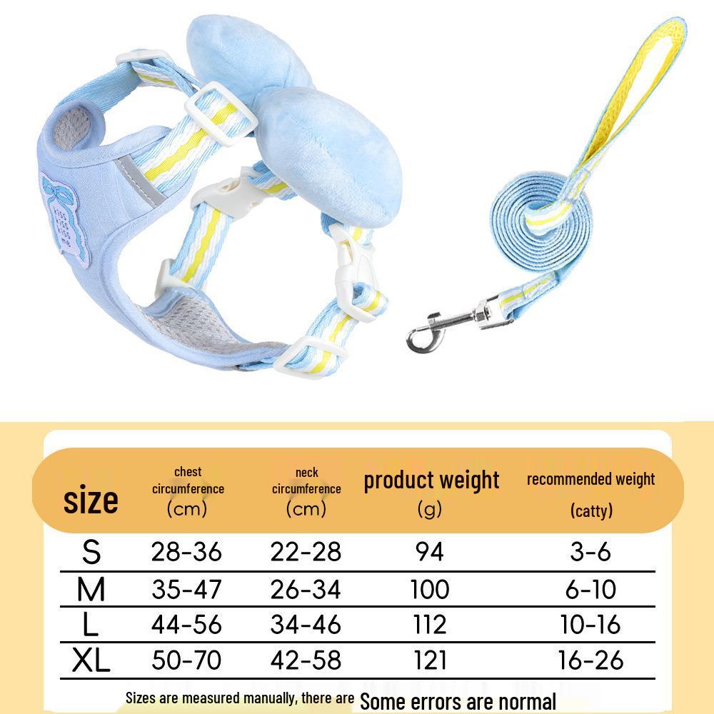 Reflective Vest-Style Pet Harness and Leash Combo