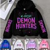 Kinder KPop Dämonenjäger Hoodies Mädchen Rosa Jungen Oberteile Sweatshirt Langarm Pullover Jacke Herbst Freizeit Kapuzenpullover