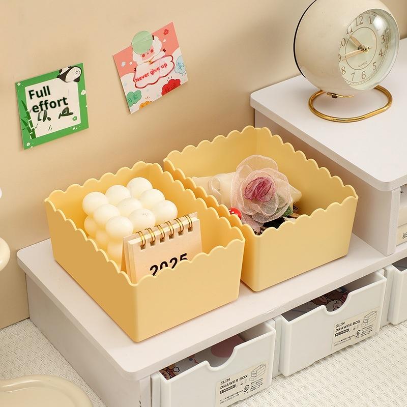 1 Stück Desktop-Aufbewahrungsbox Kosmetik-Organizer Kunststoff-Aufbewahrungsbox Kleinkram Snack-Aufbewahrungskorb Badezimmer Küchen-Organisationsbox