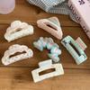 Lovely Korean Style Lattice Hair Crab Clip Triangle Square Acrylic Bow Hair Claw Hairgrip Flower Geometry Shark Clip Women