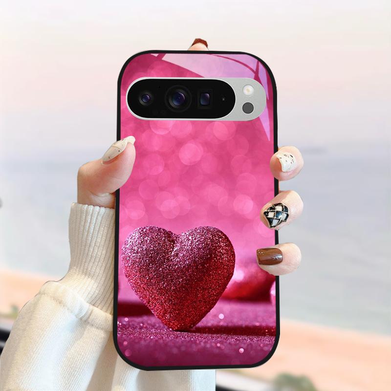 

For Google Pixel 9 Pro XL Fashion Glass Case Pixel9 Hard PC Tempered Glass Phone Back Cover For Google Pixel 9a Shockproof Cases Google Pixel 9 Pro