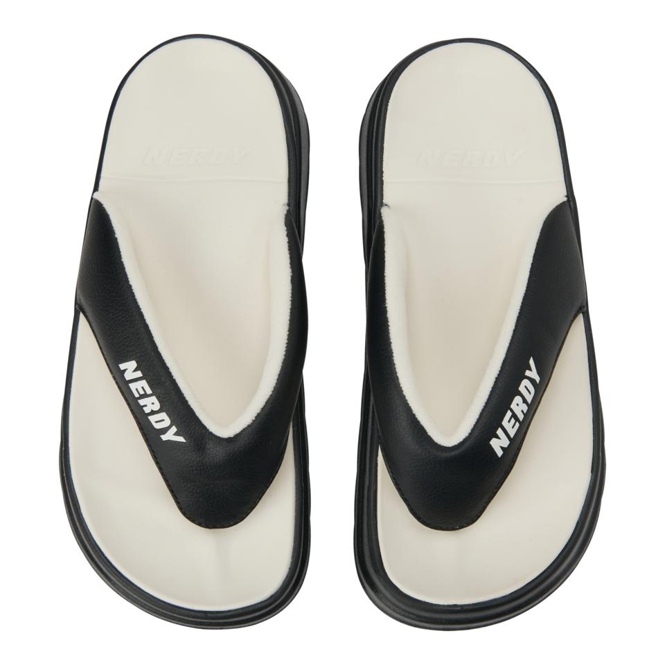 

NERDY Fluffy Flip Flops Black