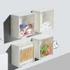 1/2Pcs Wall Mounted Storage Boxes Adhesive Small Jewelry Holder Box Plastic Dustproof Bathroom Organizer For Cotton Swabs Makeup