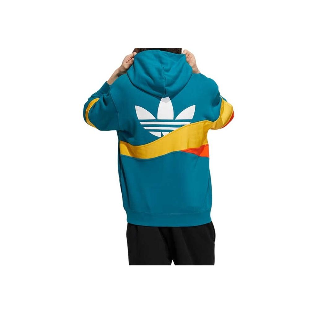 Adidas Originals Sweat Hoodie Soft Comfortable Long Sleeve Sweatshirt Unisex Hoodies Coral-Blue H46696