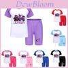 Kpop Demon Hunters Kids Summer Cotton Short Sleeve Shorts Set For Children