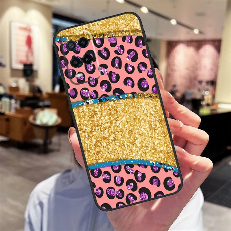 Leopard Print Case For Oppo A17 A77 A80 A40 A60 A98 A78 A18 A38 A58 A16 A76 A96 A74 A94 A54 A57S A15 Cover