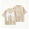 Dark Angel Wing Graphic Printed T-Shirt for Women Cotton Short Sleeve Oversized Loose Tops Streetwear Fashion Tees