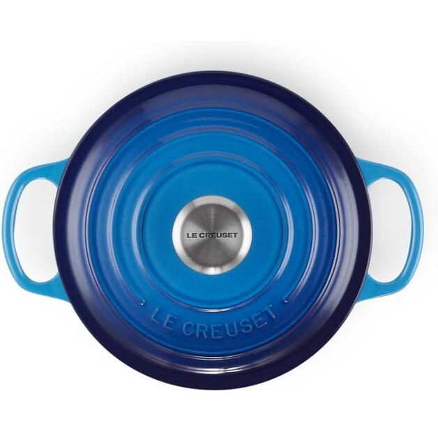 Чугунная жаровня Le Creuset Signature круглая 20 см лазурь 2,4 л (21177202202430)