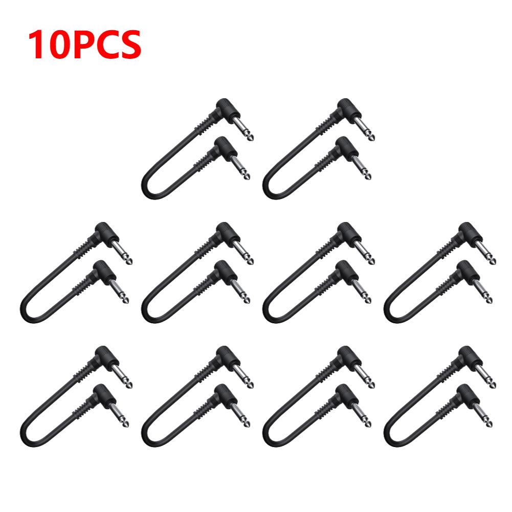 20-4PCS 15cm 6.35mm Lightweight Guitar Electric Effect Pedal Cable Amplifier Patch Cord Guitar Bass Guitar Music Accessories